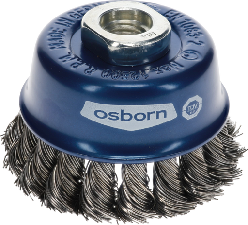 Osborn Cup Brush D65 thread M14x2,0 knotted steel wire 0,50 T20
