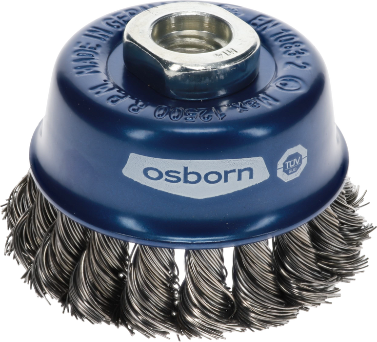Osborn Cup Brush D65 thread M14x2,0 knotted steel wire 0,50 T20
