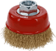 Osborn Cup Brush D75 thread M14x2,0 crimped brass coated steel wire 0,30 T25