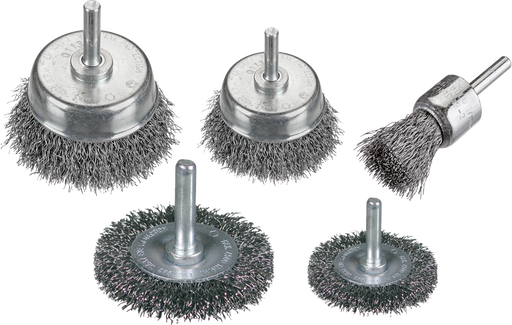 Osborn DIY Brush Set, Steel Wire 0.30mm with 5pcs Assortment - 1418600005