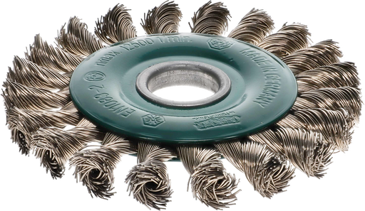 Osborn Wheel Brush D115mm, Knotted Stainless Steel Wire 0.50mm - 0002631351