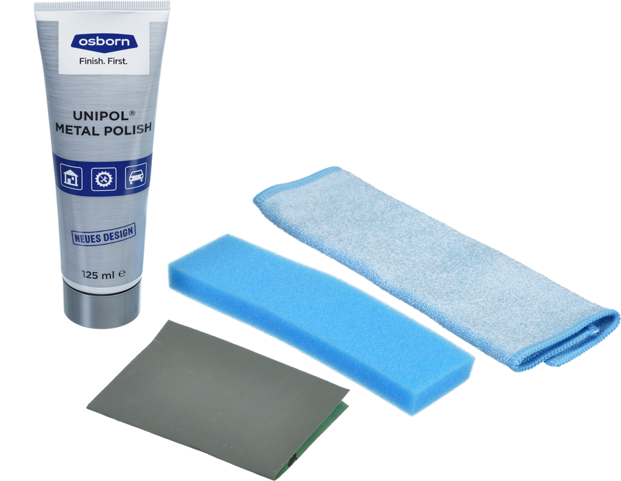 Polishing Set Metal - 3 Piece Set, Includes Composition, Sponge & Cloth, Osborn - 1203600002
