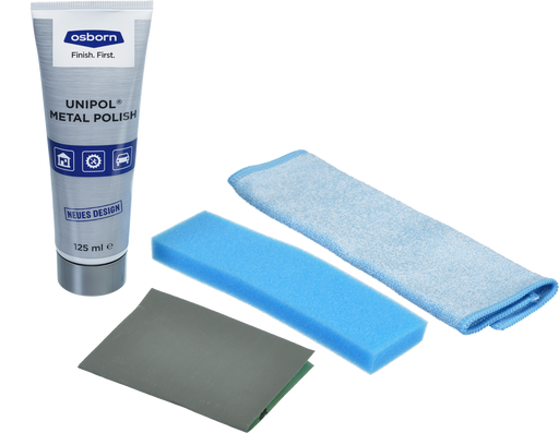 Osborn Polishing Set Metal, 3 Piece Set including Composition, Sponge & Cloth - 1203600002