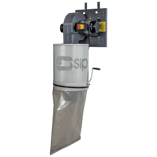 SIP 01964 Wall-Mount Single Cartridge Dust Collector, Collection Capacity - 56 Litre, Av. Airflow - 850mtr³/hr