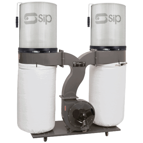 SIP 01994 Double Bag Dust Collector Package, Collection Capacity - 2 x 153 Litre, Av. Airflow - 3900mtr³/hr