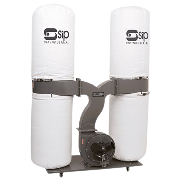 SIP 01956 Double Bag Dust Collector, Collection Capacity - 2 x 153 Litre, Av. Airflow - 3900mtr³/hr