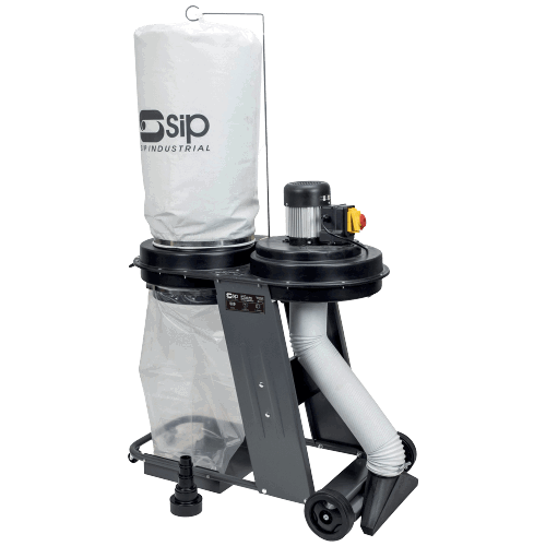 SIP 01968 Single Bag Dust Collector with Attachments, Collection Capacity - 57 Litre, Av. Airflow -1200mtr³/hr