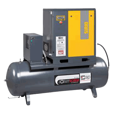 SIP 006310A SIRIO 08-08-270ES Screw Compressor, Tank Capacity - 270 Litre, Max. Air Pressure - 8 Bar