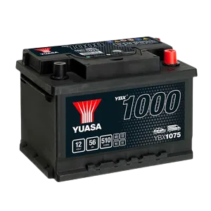 Yuasa YBX1075 12V 56Ah 510A SMF Battery, 3 Years Warranty