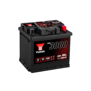 Yuasa YBX3012 12V 52Ah 450A SMF Battery, 3 Years Warranty
