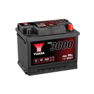 Yuasa YBX3027 12V 62Ah 550A SMF Battery, 4 Years Warranty