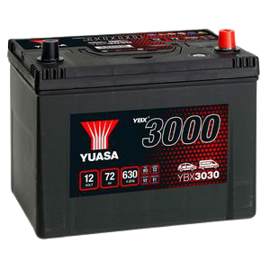 Yuasa YBX3030 12V 72Ah 630A SMF Battery, 3 Years Warranty