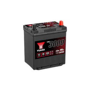 Yuasa YBX3056 SMF CAR BATTERY 12V 36AH, 3 Years Warranty
