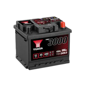 Yuasa YBX3063 12V 45Ah 440A SMF Battery, 4 Years Warranty