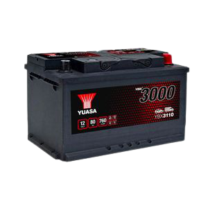Yuasa YBX3110 12V 80Ah 760A SMF Battery, 3 Years Warranty