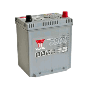 Yuasa YBX5056 SILVER HIGH PERFORMANCE CAR BATTERY 12V 40AH, 5 Years Warranty