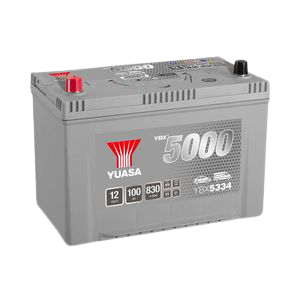 Yuasa YBX5334 SILVER HIGH PERFORMANCE CAR BATTERY 12V 100AH 830A, 3 Years Warranty