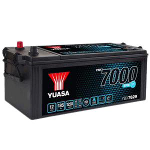 Yuasa YBX7629 EFB START STOP COMMERCIAL VEHICLE BATTERY 12V 185AH, 4 Years Warranty