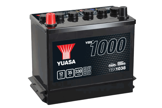 Yuasa YBX1038 YUASA CACA CAR BATTERY 12V 35AH, 3 Years Warranty
