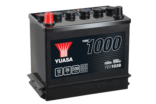 Yuasa YBX1038 YUASA CACA CAR BATTERY 12V 35AH, 3 Years Warranty
