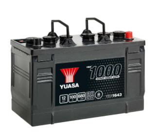 Yuasa YBX1643 12V 100Ah 680A Super Heavy Duty Commercial Vehicle Battery, 3 Years Warranty