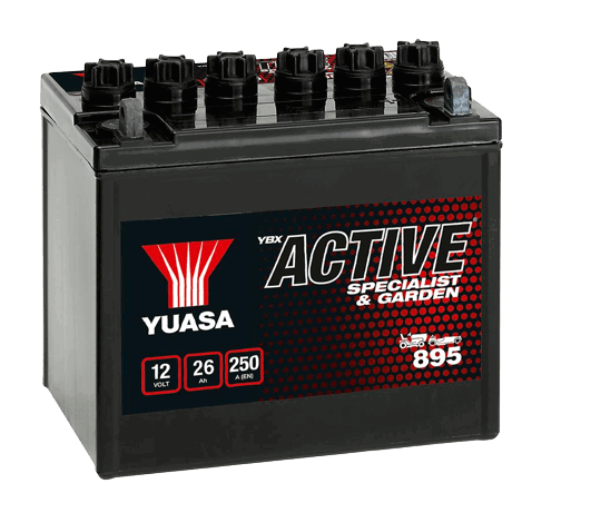 Yuasa YBX1895 Active Specialist & Garden Battery 12V 26Ah 250A, 1 Year Warranty