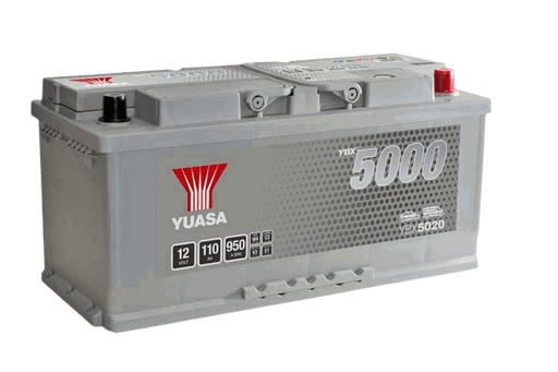 Yuasa YBX5020 12V 110Ah 950A Silver High Performance Battery, 5 Years Warranty