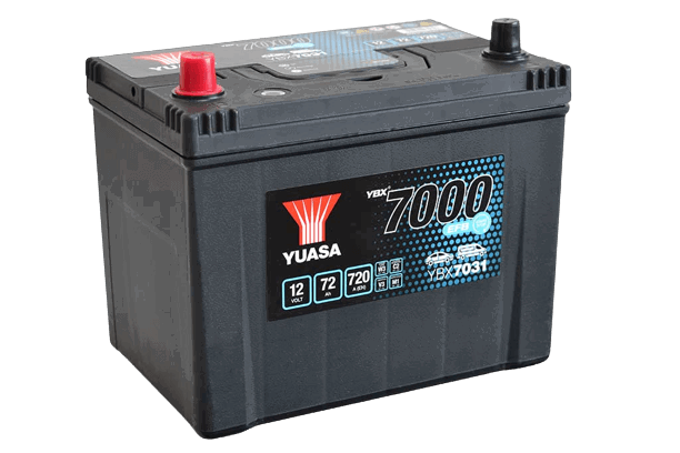 Yuasa YBX7031 EFB START STOP CAR BATTERY 12V 72AH, 4 Years Warranty